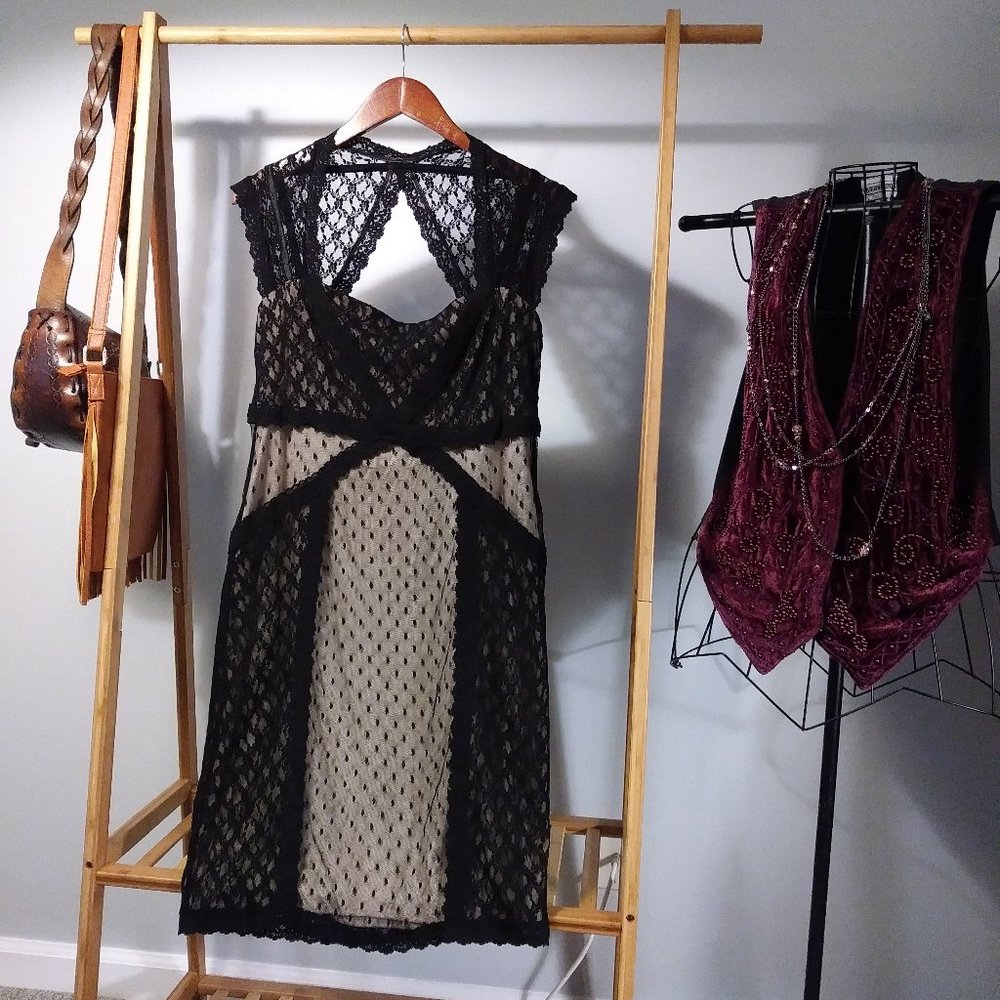 Dress L 90s Cottage Party Peasant Goth Event Wedding Graduation Pinup Retro